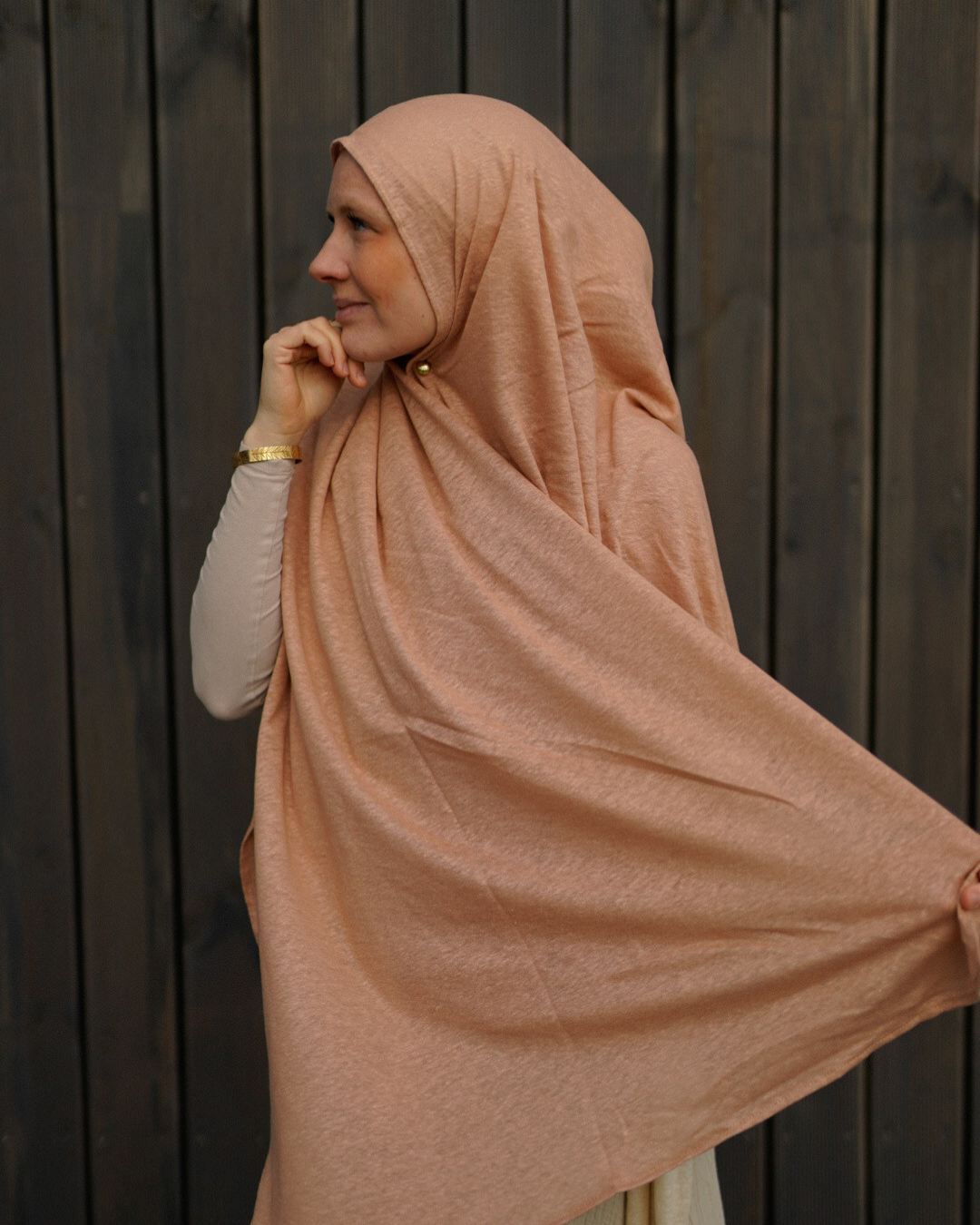 Jersey Hijab "Leena" - 100% linnen - Calima Rose