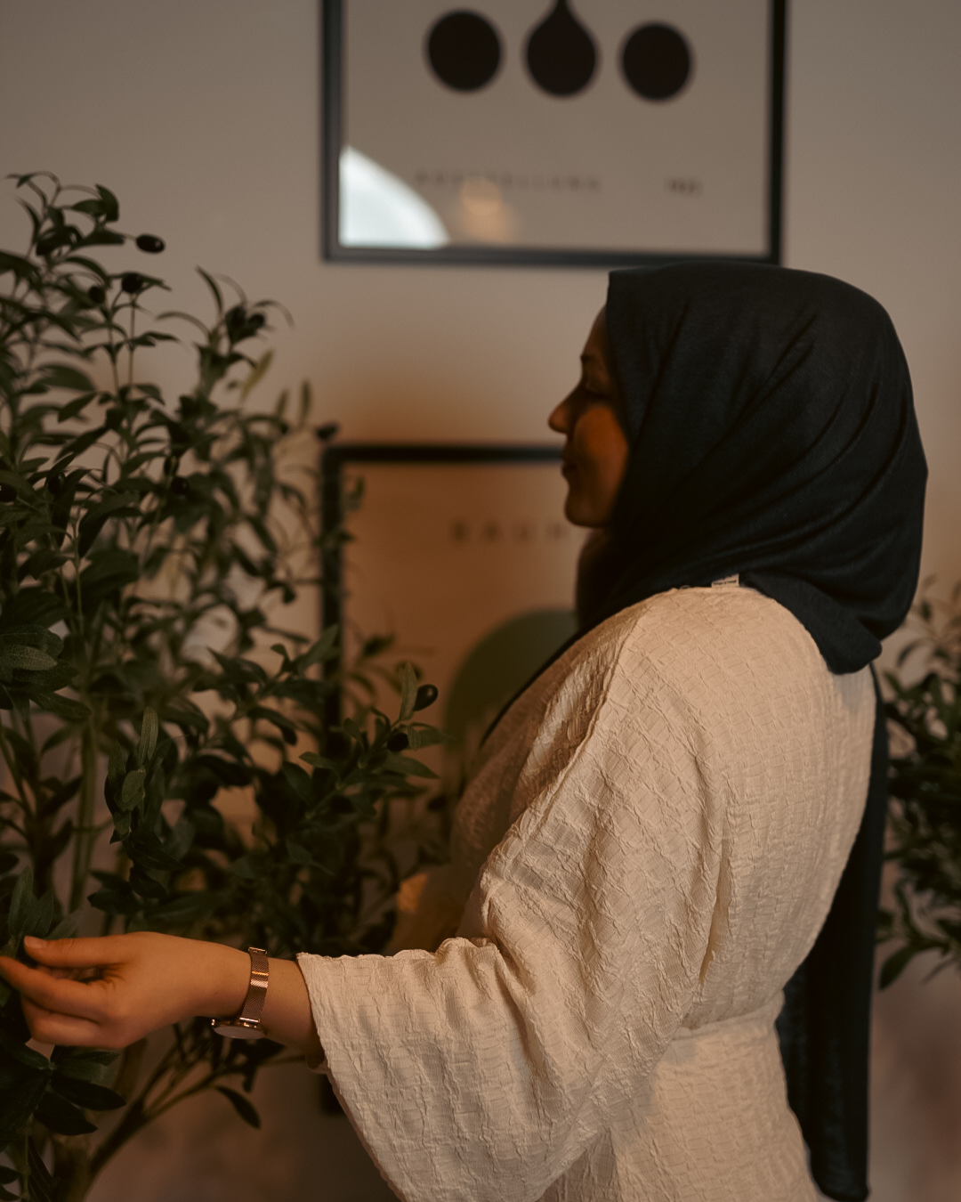 Jersey Hijab "Leena" - 100% linnen - Steen