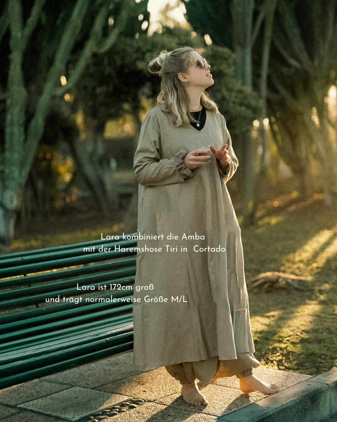 Linnen en katoenen tuniekjurk "Amba" (Cortado)