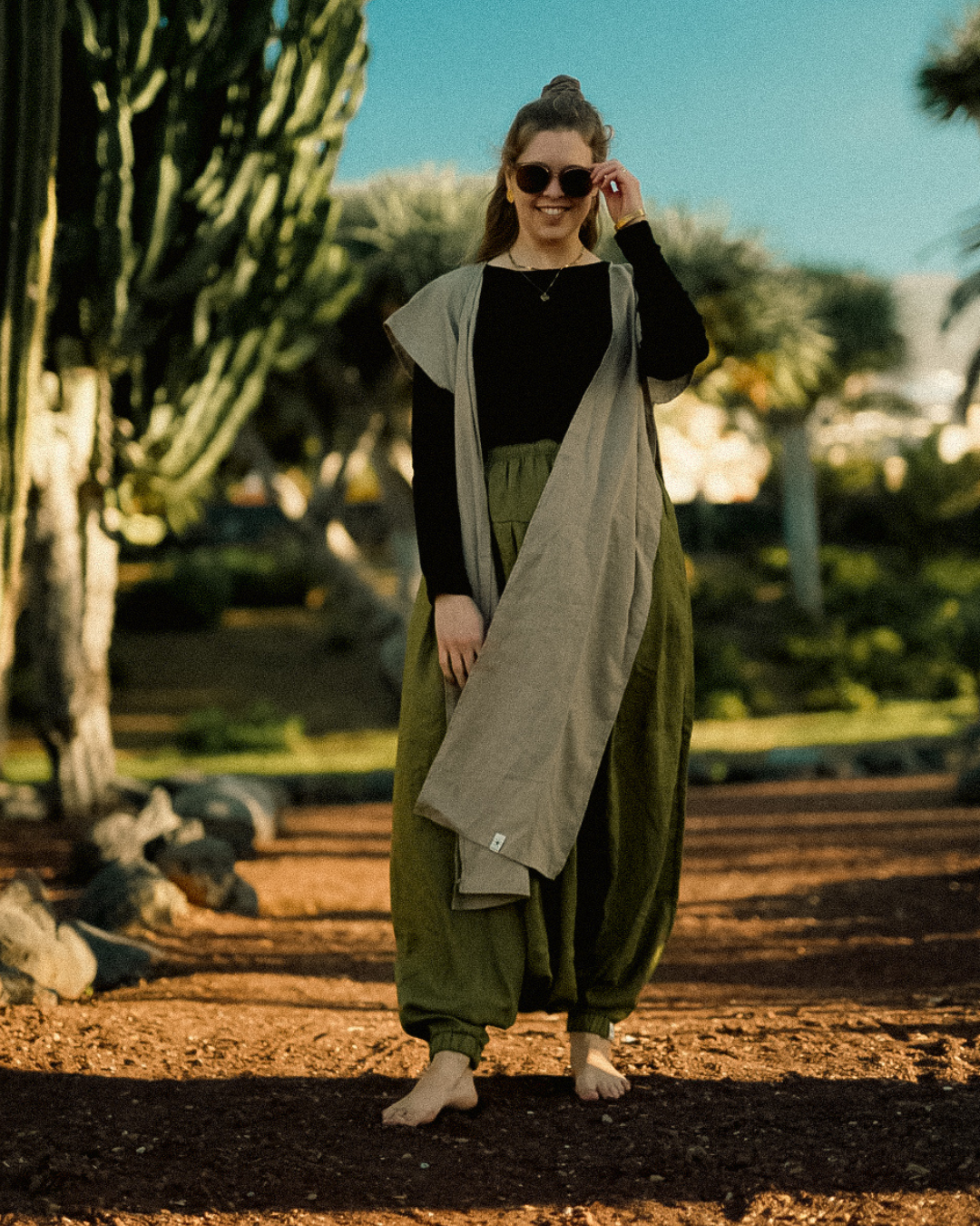 Overgooier vest van linnen & katoen "Numa" (Cortado)