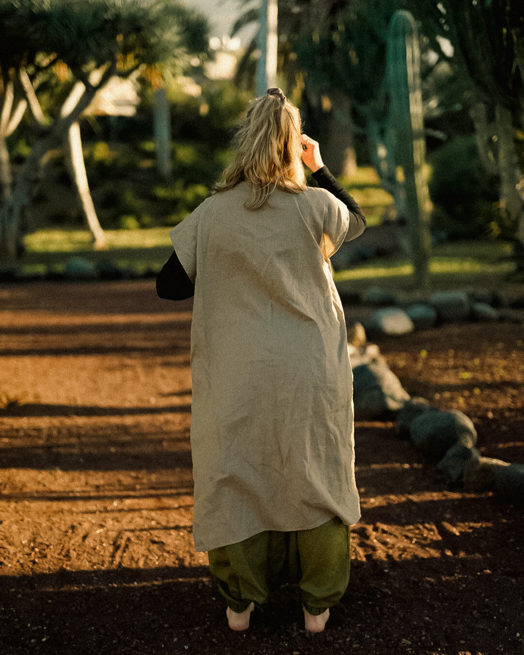 Overgooier vest van linnen & katoen "Numa" (Cortado)