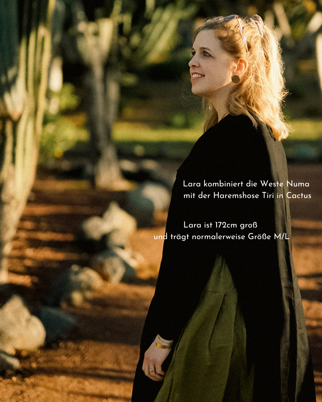 Overgooiervest van linnen en katoen "Numa" (Volcanic Sand)