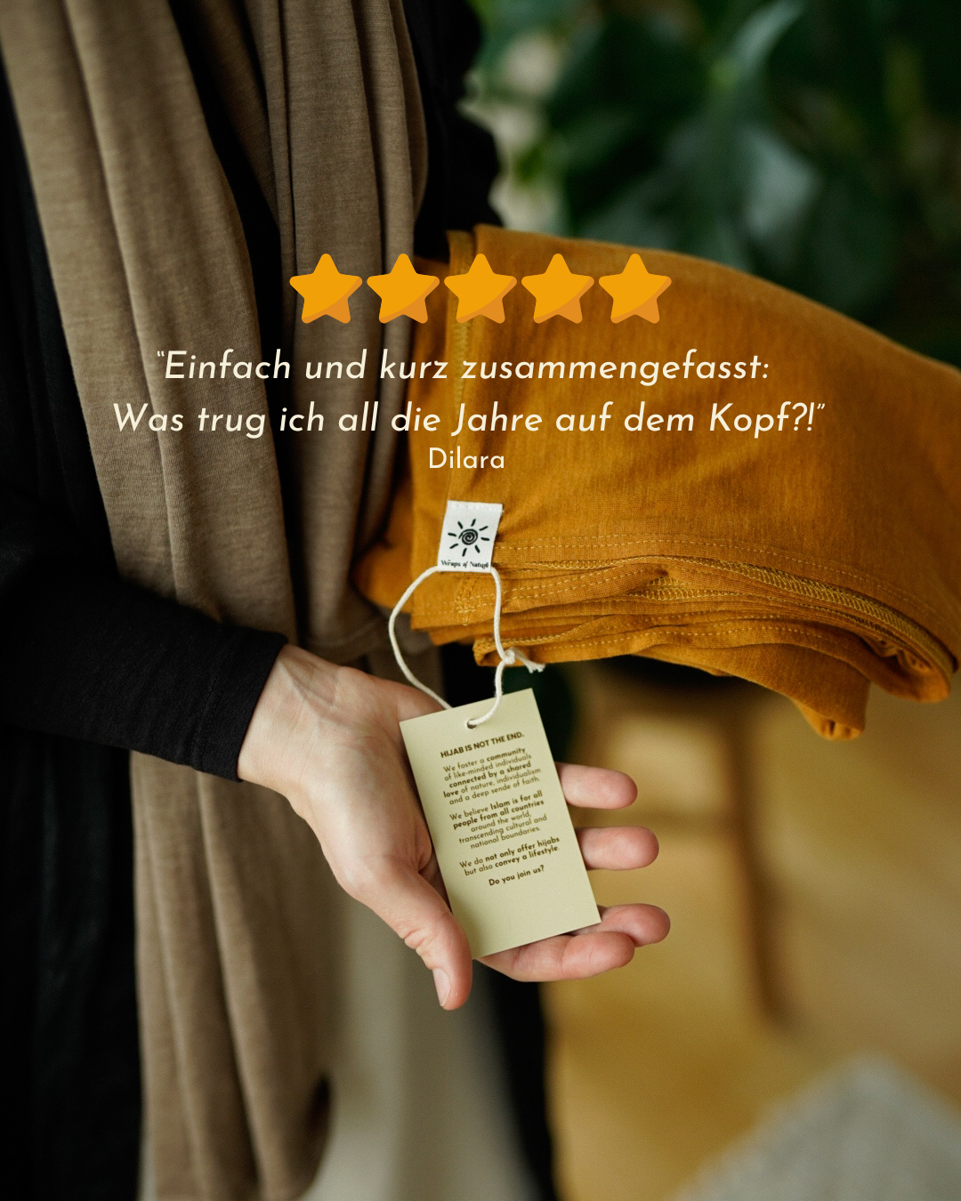 Premium Jersey Hijab "Mariposa" gemaakt van zijde en biologisch katoen (zwart)