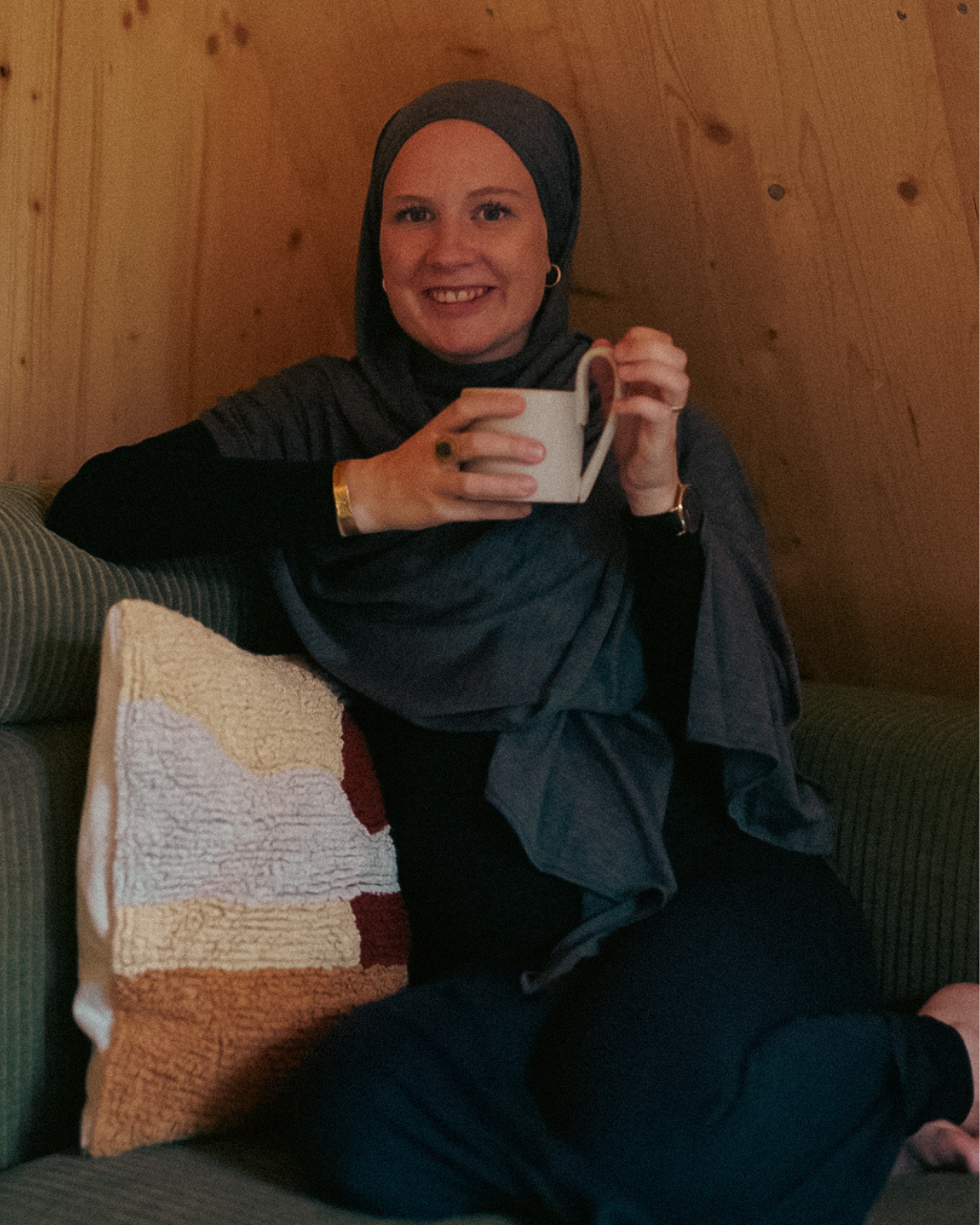 "Mariposa XXL van zijde en biologisch katoen (grijs gemêleerd)