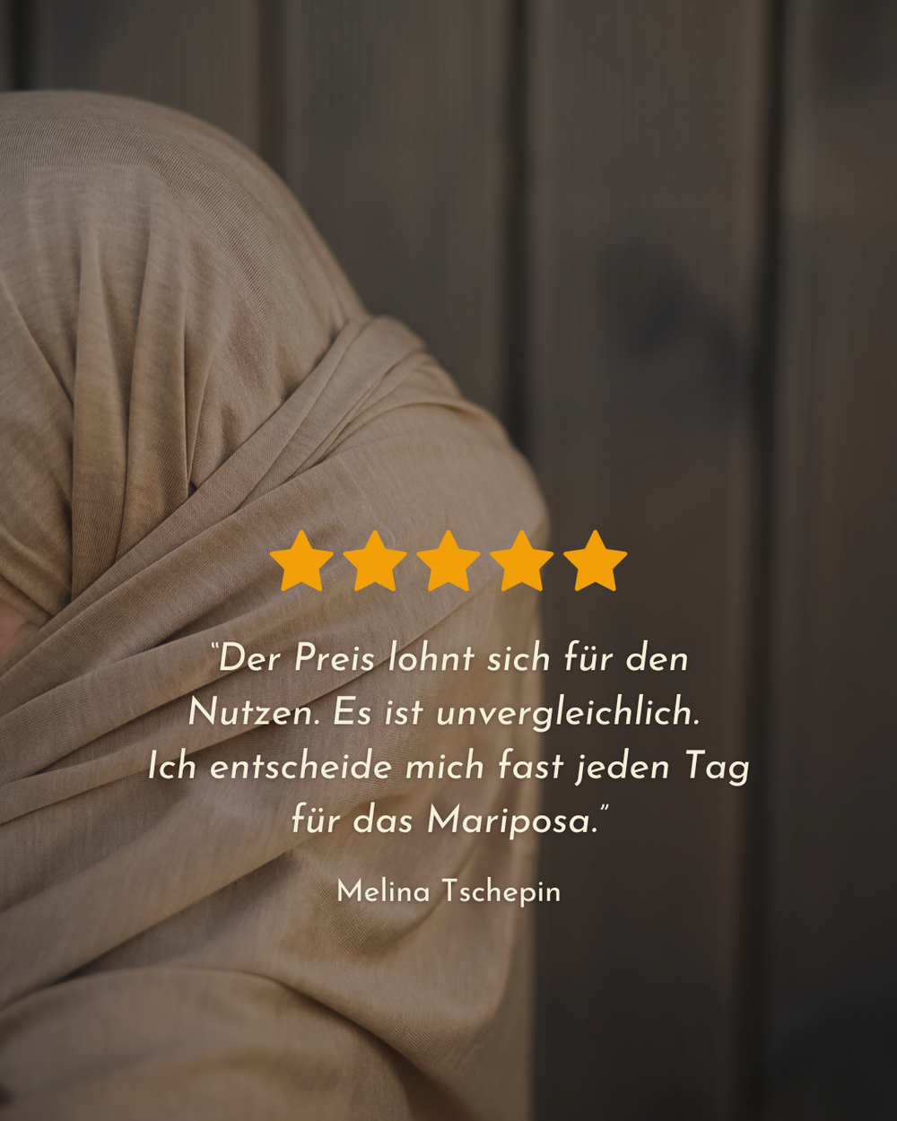 Premium Jersey Hijab "Mariposa" van zijde en biologisch katoen (Beige)