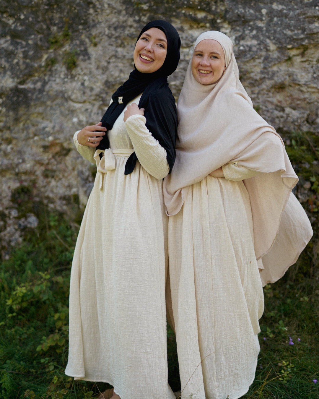 Katoenen Abaya "Maya" van katoen (Raw Cotton)