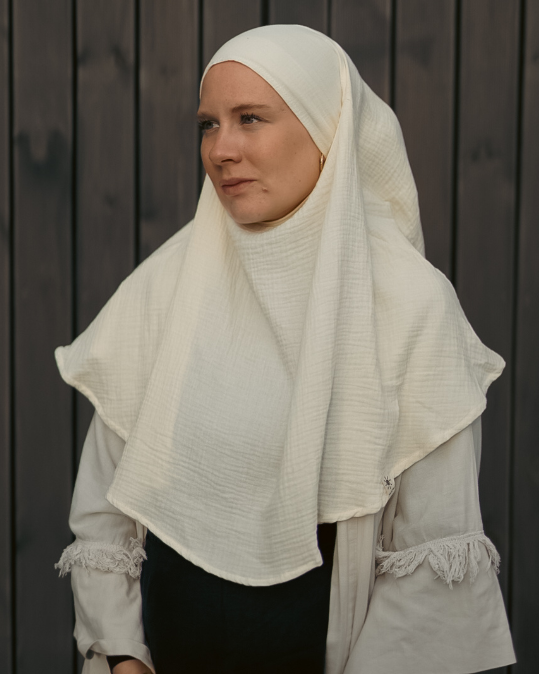 Mini Mousseline Khimar (Beige)