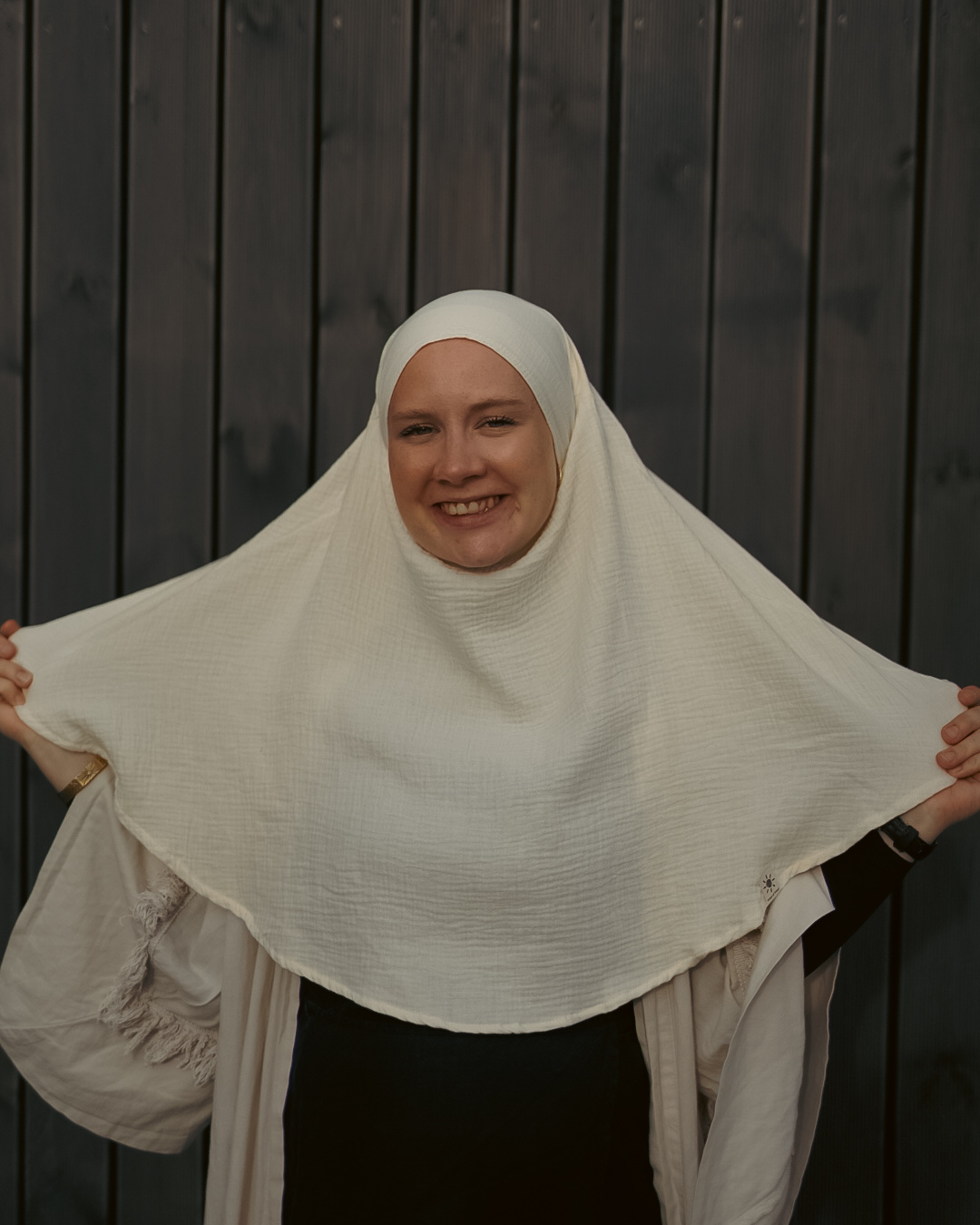 Mini Mousseline Khimar (Beige)