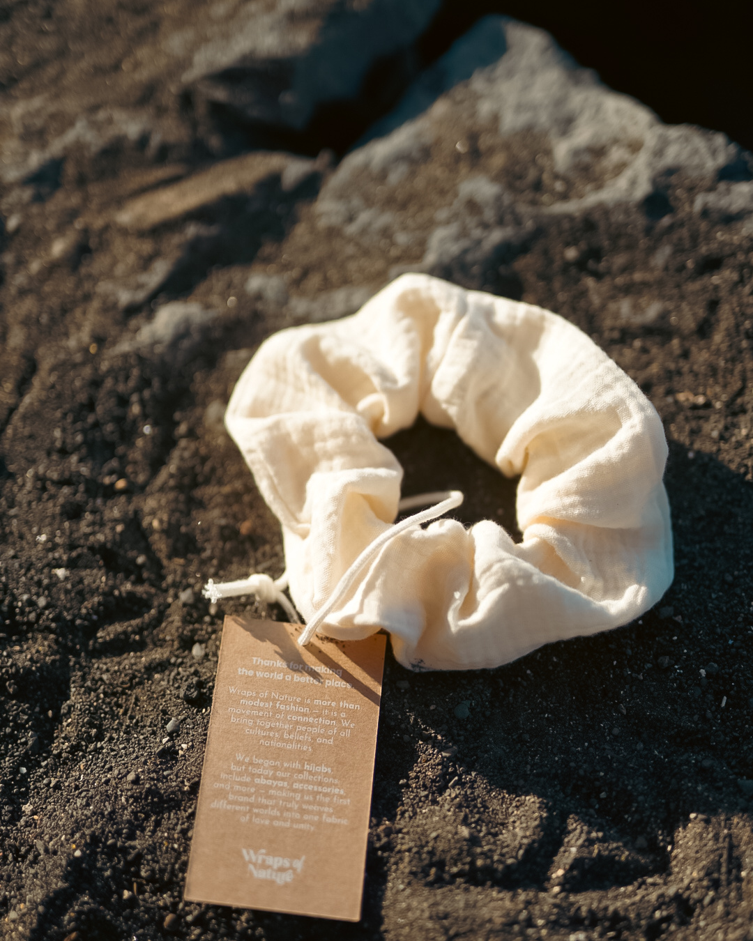Nature Scrunchie (beige mousseline)