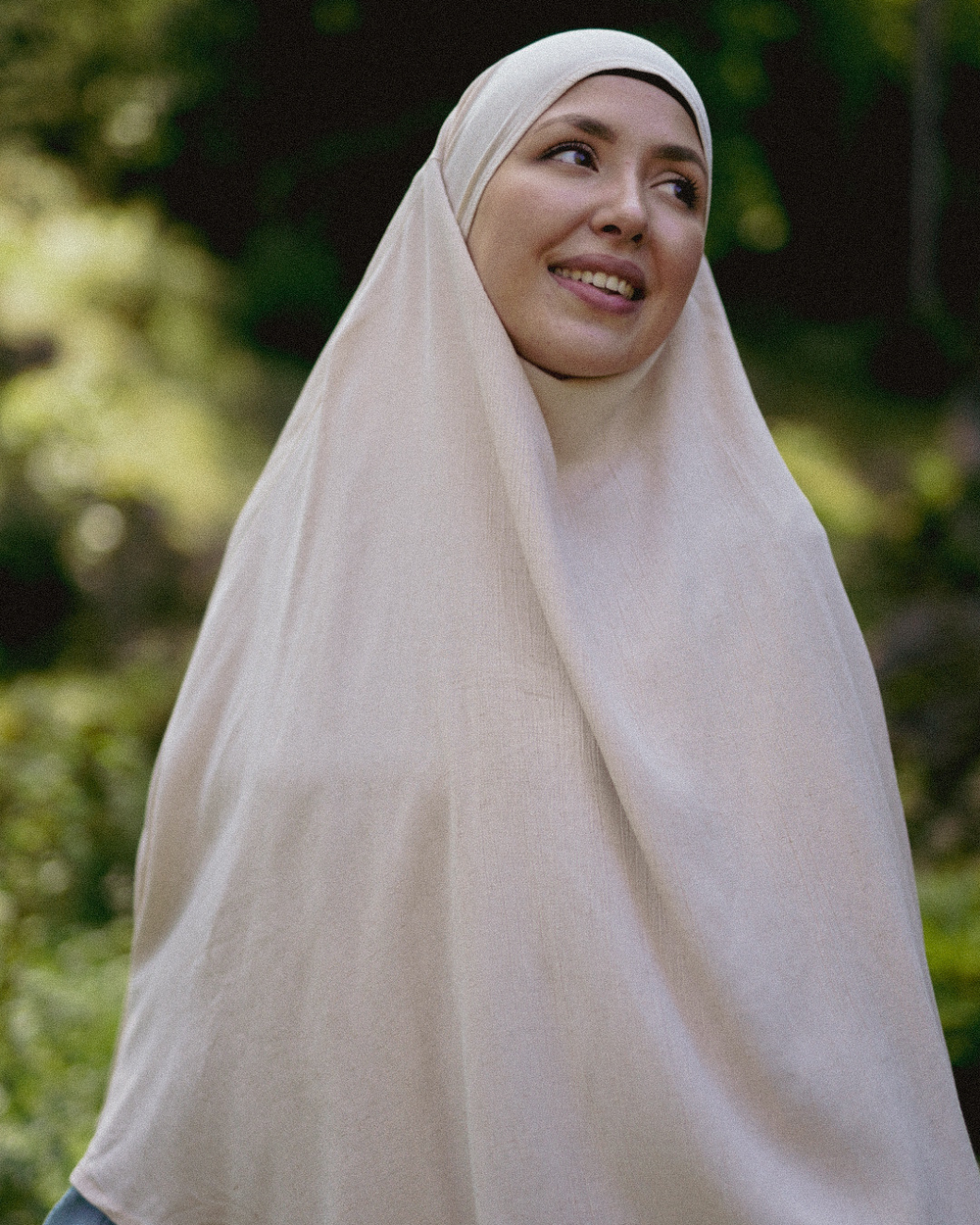 Khimar Sandy van viscose en linnen (Linnen Beige)