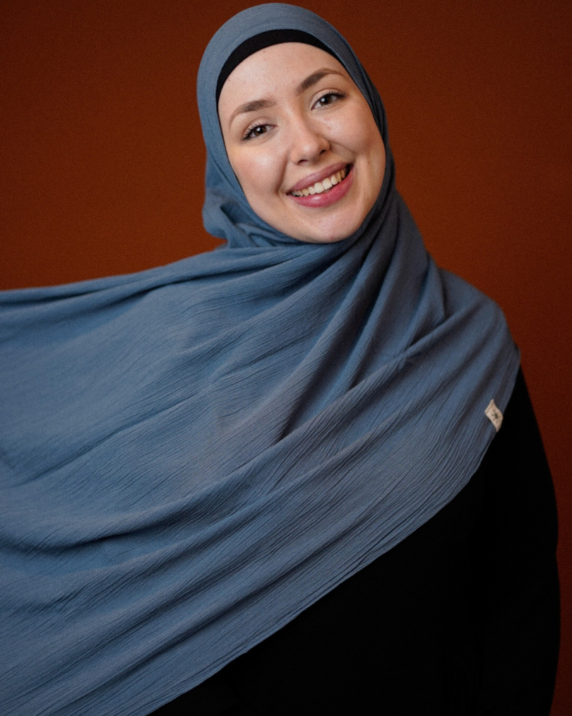 Crinkle Chiffon Hijab "Sandy" gemaakt van viscose en linnen (Oceana)