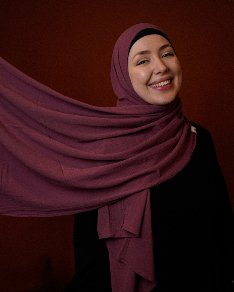 Crinkle Chiffon Hijab "Sandy" gemaakt van viscose en linnen (Wildberry)