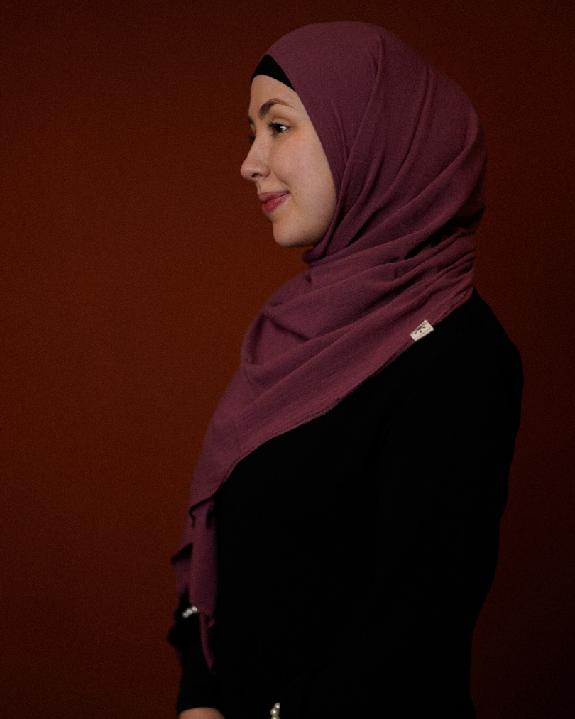 Crinkle Chiffon Hijab "Sandy" gemaakt van viscose en linnen (Wildberry)