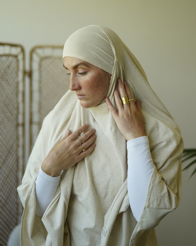 Beperkte Eid Khimar van katoen en linnen - 