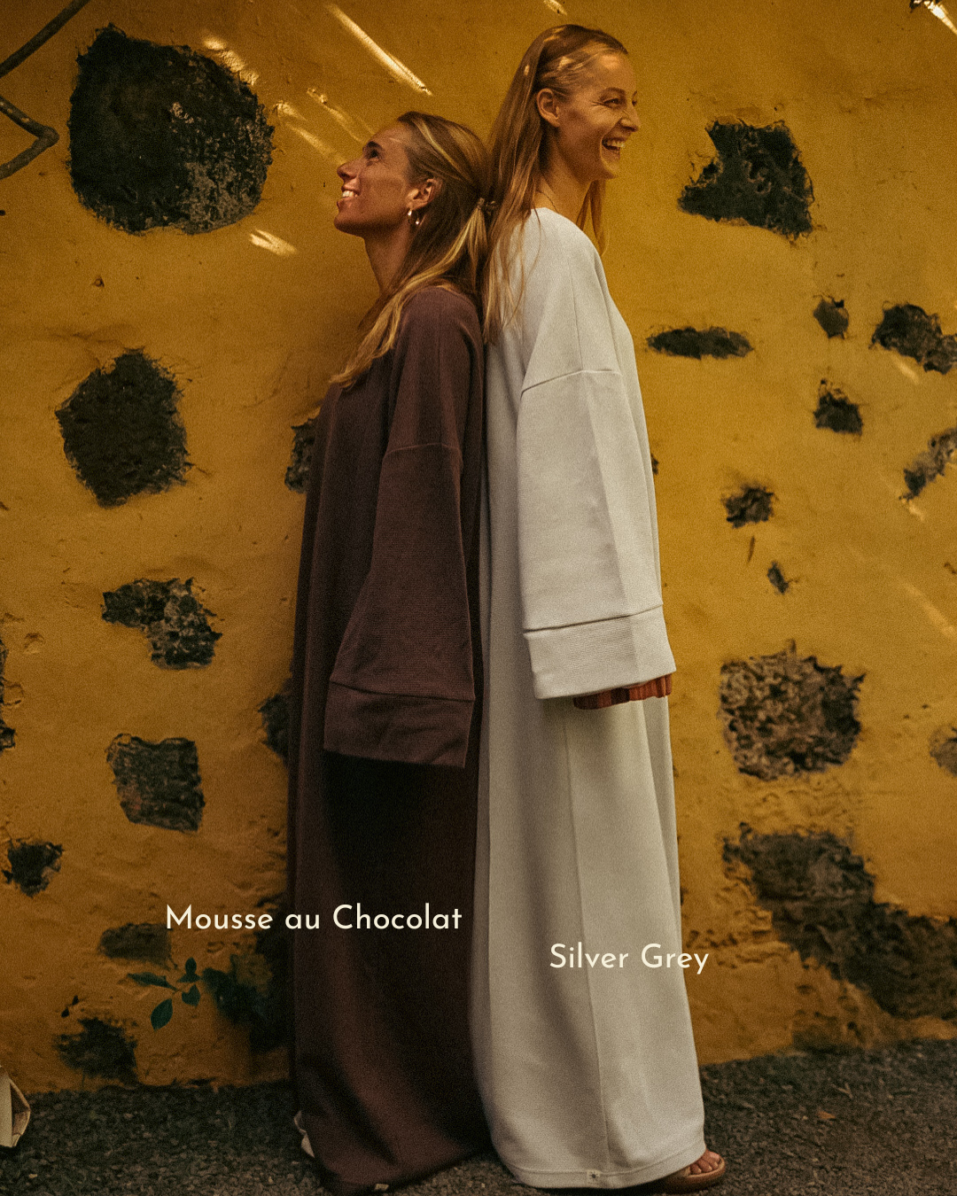 Warme "Laila" abaya van biologisch katoen (Mousse au Chocolat)