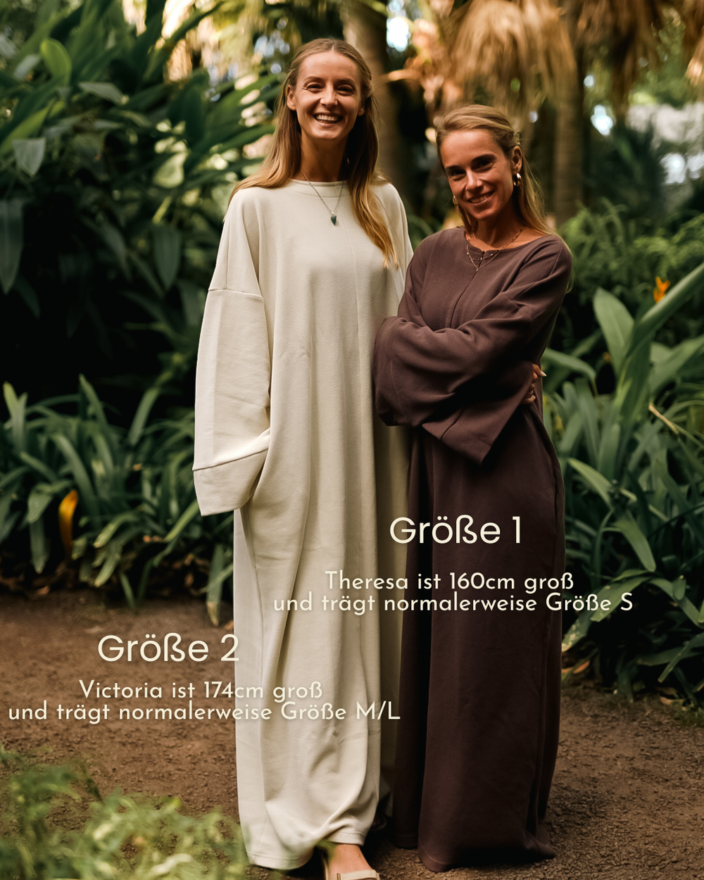 Warme "Laila" abaya van biologisch katoen (marsepein)