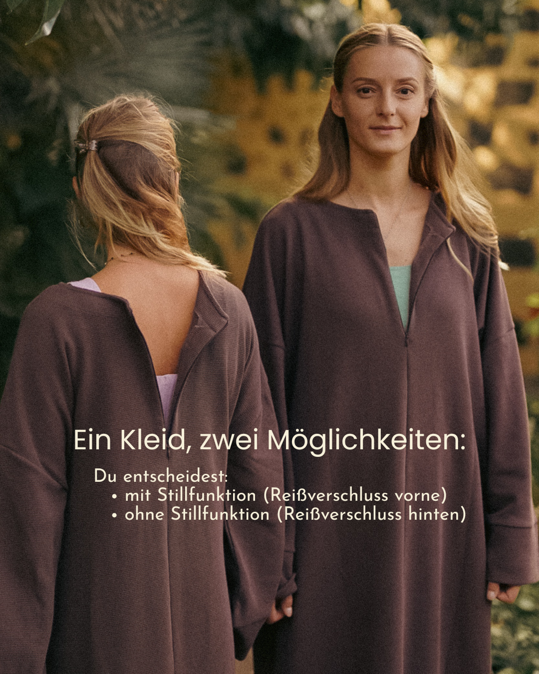 Warme "Laila" abaya van biologisch katoen (Mousse au Chocolat)